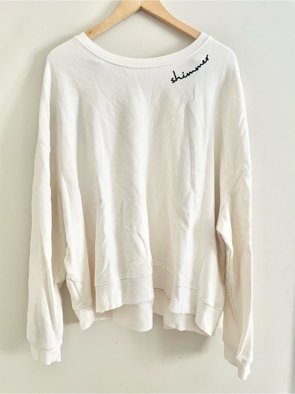 Anthropologie Pilcro Embroidered Crewneck Sweatshirt Oversized Sz X-Large- EUC - Picture 5 of 15